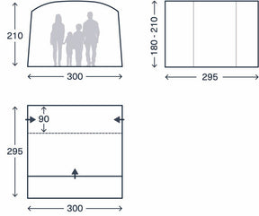 Kampa Traverse Low (Poled) Driveaway Awning - 2026