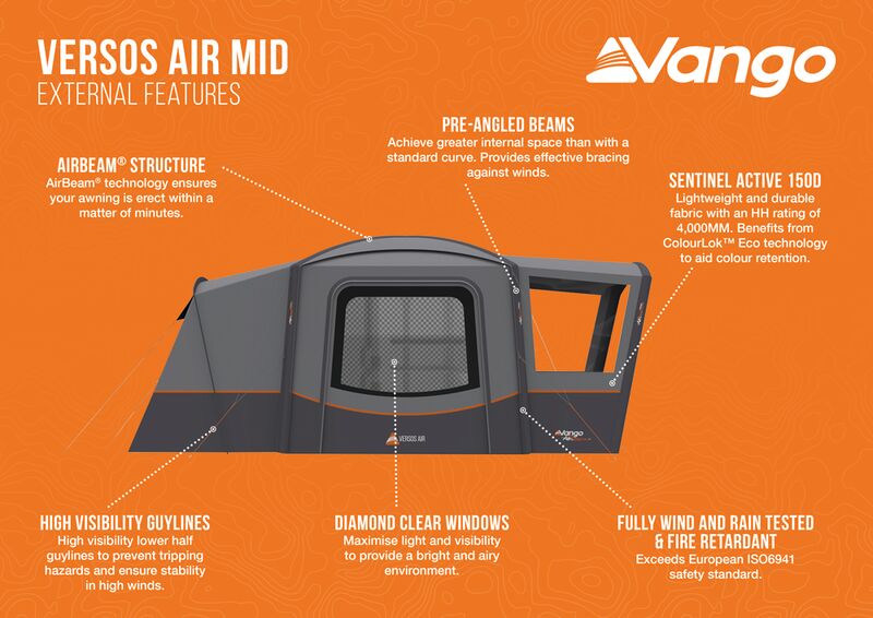 Vango Versos Air Mid Drive-Away Awning (215-255cm)