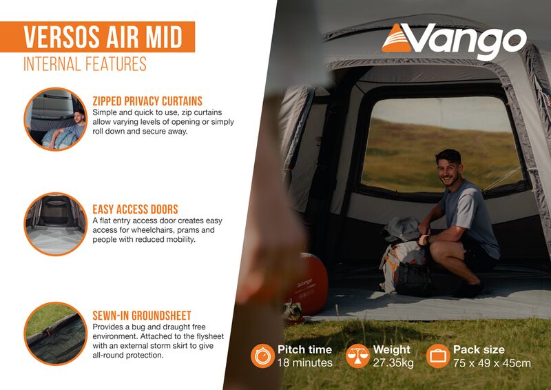 Vango Versos Air Mid Drive-Away Awning (215-255cm)
