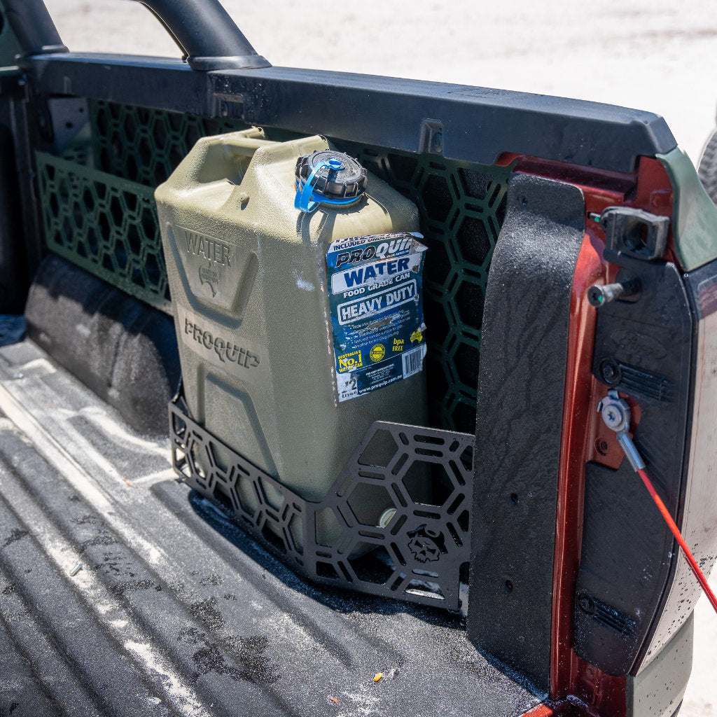 20L Jerry Can Holder Tub Mount To Suit Plastic Tub Liner For Next Gen Ford Ranger Or Raptor 2022+ / Volkswagen Amarok 2023+