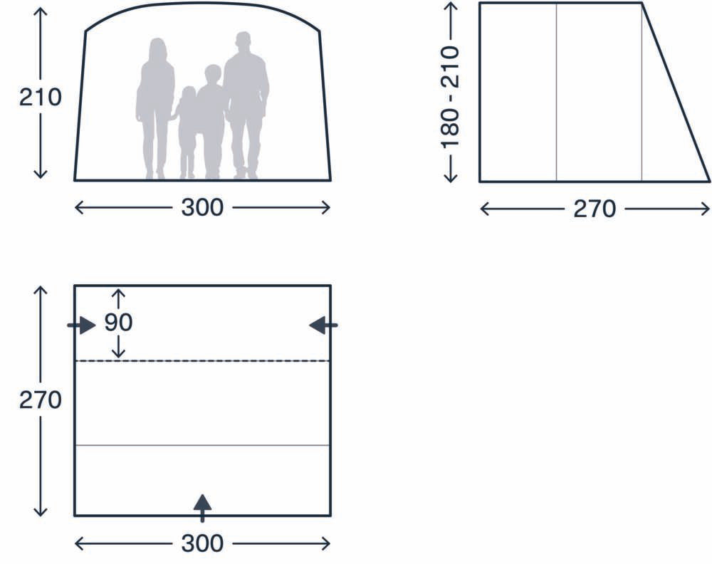 Kampa Waypoint Poled Low Driveaway Awning - 2026