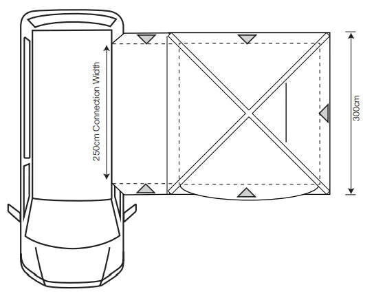 Outdoor Revolution Cayman Air High 255cm - 305cm Drive Away Awning 2026 Model
