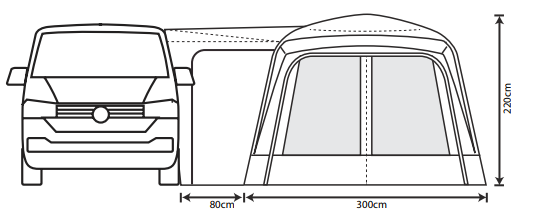 Outdoor Revolution Cayman Air Midline 220cm - 255cm Drive Away Awning 2026
