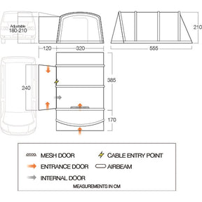 Vango Galli CC II Air Low Drive Away Awning 24/25 models