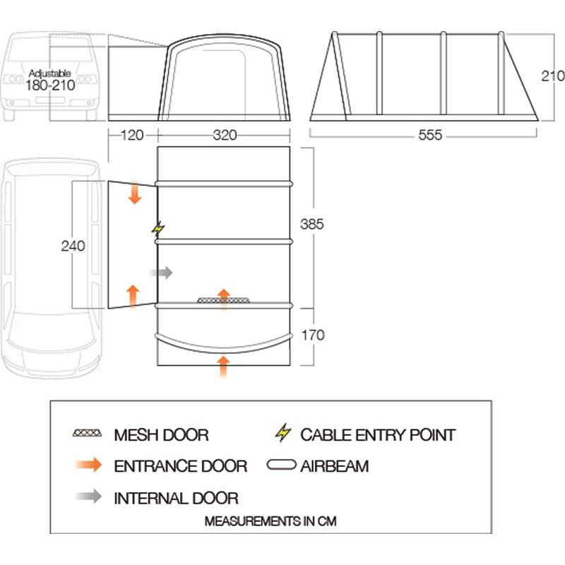 Vango Galli CC II Air Low Drive Away Awning 24/25 models
