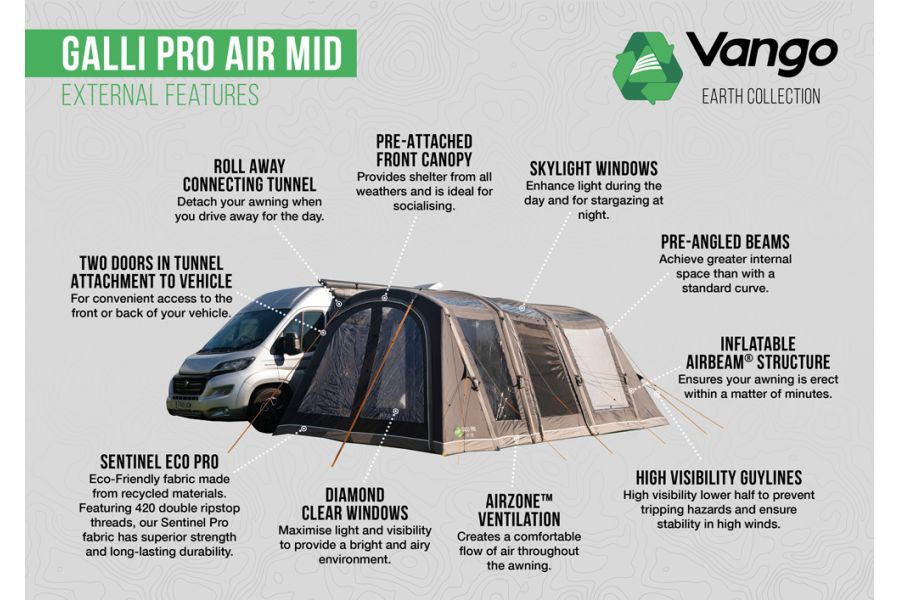 Vango Galli Pro Air Mid Drive Away Awning