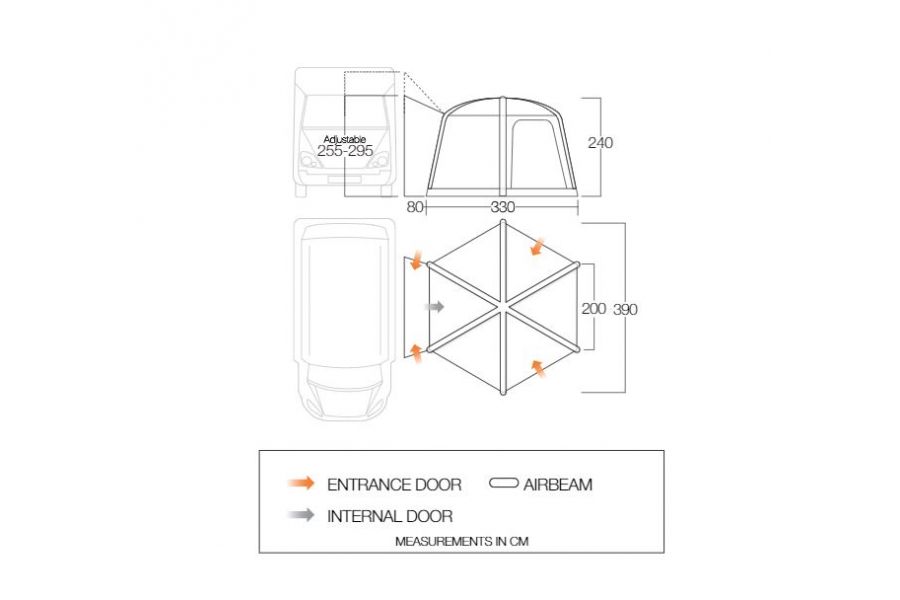 Vango HexAway Pro Air tall Drive Away Awning