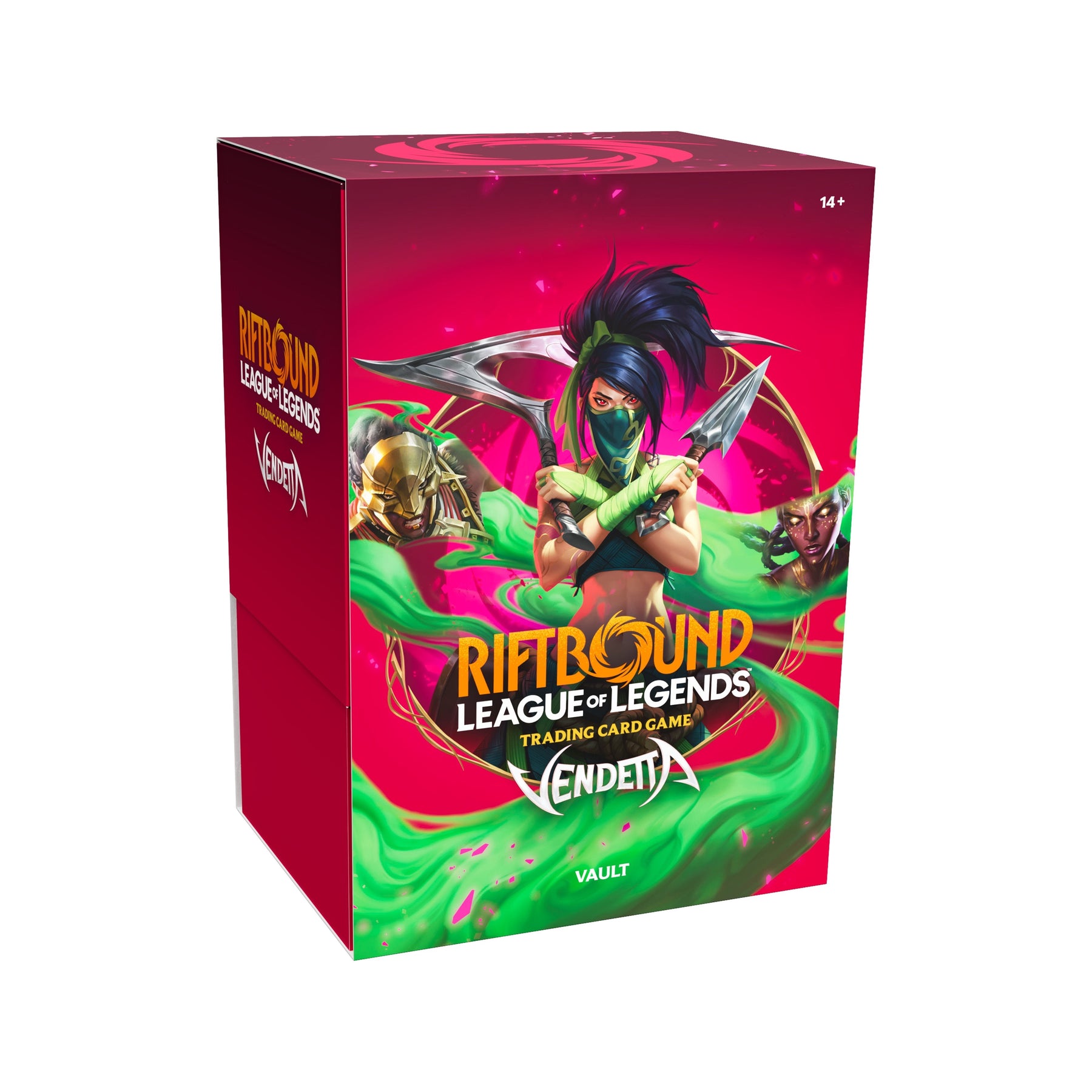 Riftbound Vendetta Vault Bundle – 6 Booster Packs, 36 Runes, 3 Full-Art Tokens, Card Storage Box – Trading Card Game Expansion Set for Deck Building & Collection PRE-ORDER (Release JULY 31, 2026)