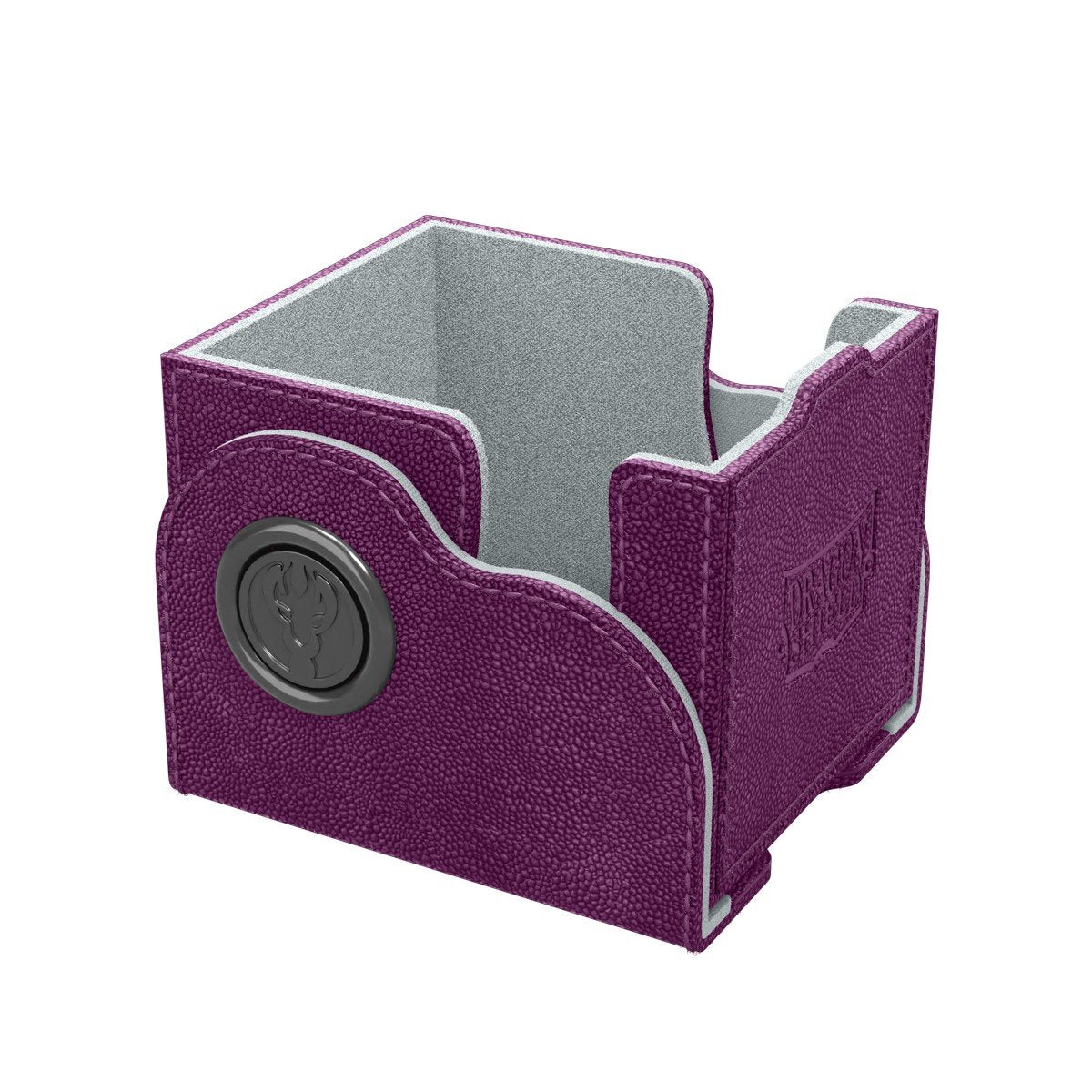 Dragon Shield Dragon Lock System Deck Box 100+ Purple & Frost for Standard Size Trading Cards, Magnetic Deck Case with Display Window Holds 130 Single-Sleeved Cards (PREORDER - Release Date July 10, 2026)