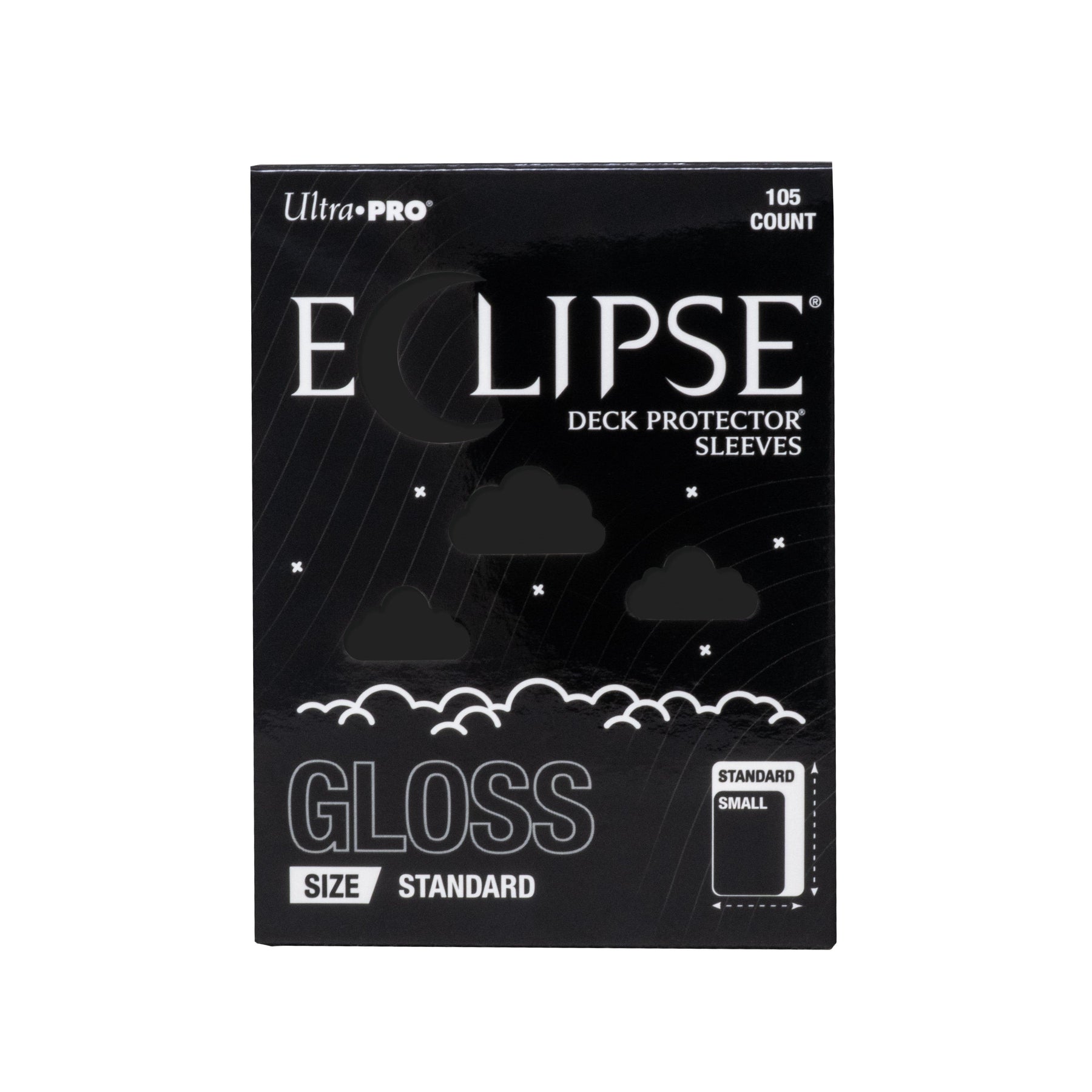 Ultra Pro Eclipse Gloss Standard Deck Protector Sleeves Jet Black 105CT – Opaque Durable Card Sleeves for TCG, Trading Cards, Collectible Card Games, Card Deck Protection & Card Display (PRE-ORDER AUGUST)