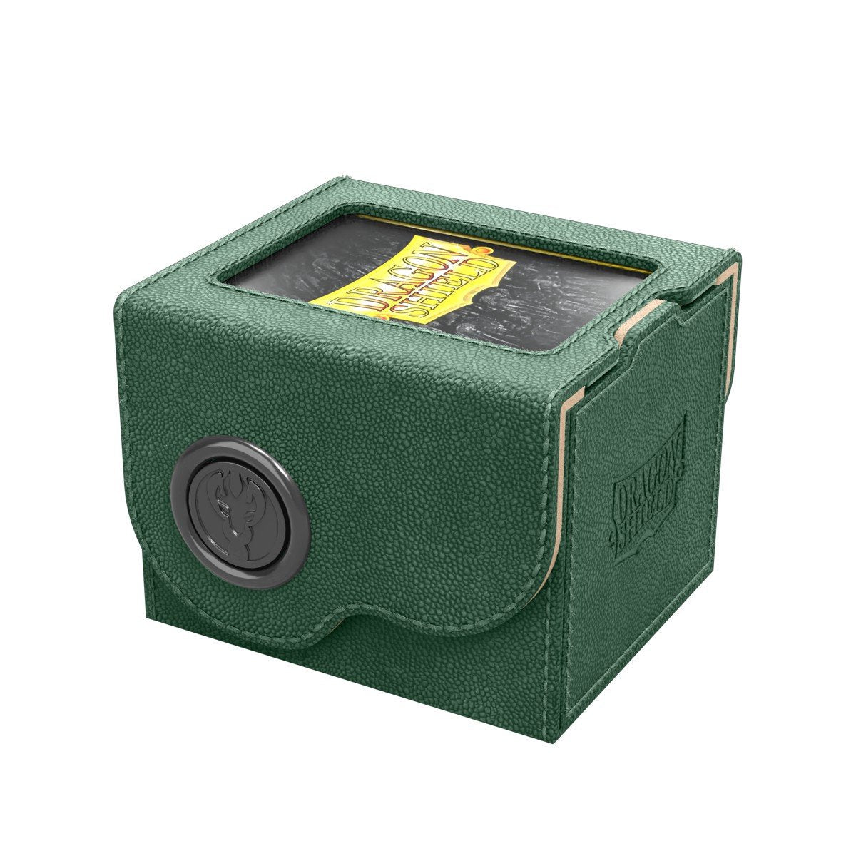 Dragon Shield Dragon Lock System Deck Box 100+ Green & Sand – Secure Magnetic Card Storage Case with Display Window, Holds 130 Single Sleeved Cards, TCG Deck Box for Trading Card Games (PREORDER - Release Date July 10, 2026)