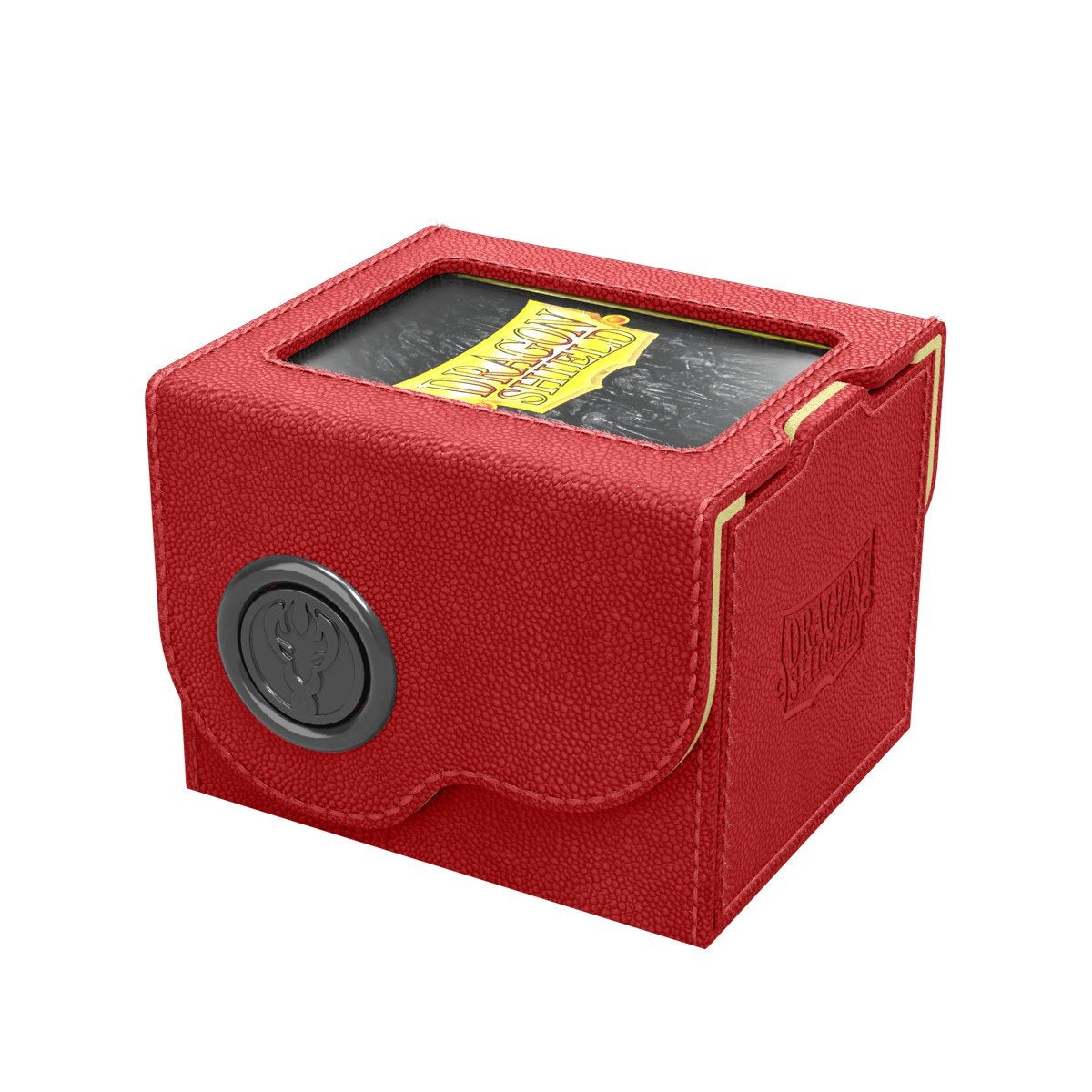 Dragon Shield Dragon Lock System Deck Box 100+ Red & Lemon Magnetic Card Deck Case for TCG & Trading Cards, Acrylic Display Window, Holds 130 Single-Sleeved Standard Cards (PREORDER - Release Date July 10, 2026)