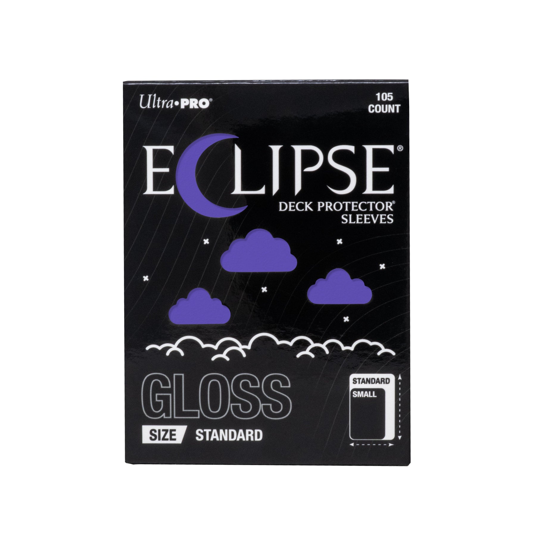 Ultra PRO Eclipse Gloss Deck Protector Sleeves Royal Purple 105 Count Standard Size Trading Card Sleeves – Durable, Opaque Back, Smooth Shuffle for Card Games, TCG, Collectibles (PRE-ORDER AUGUST)