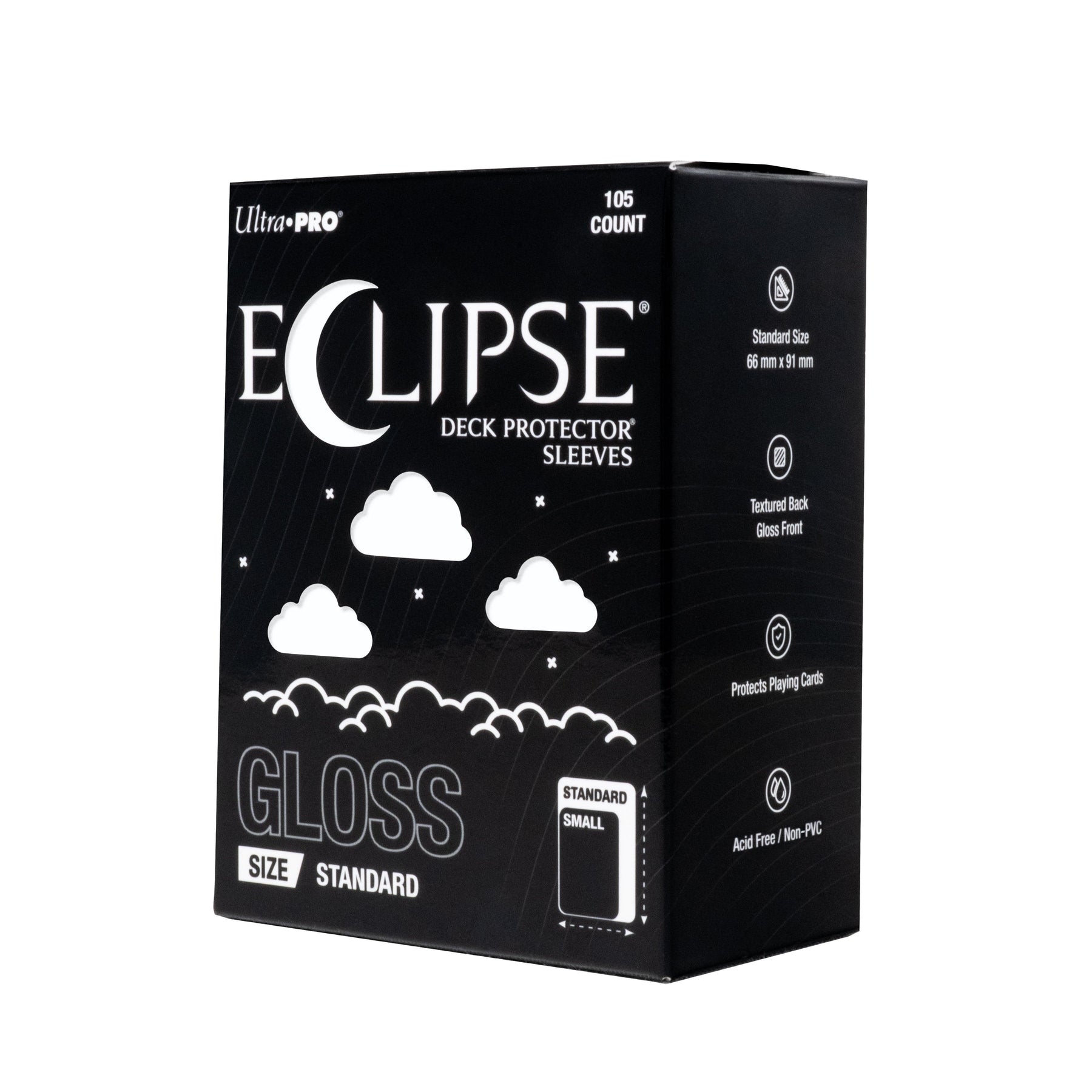 Ultra PRO Eclipse Gloss Deck Protector Sleeves Arctic White 105CT, Standard Size Card Sleeves for TCG, Trading Cards, Collectibles, Durable Opaque Sleeves, Smooth Shuffle Protection (PRE-ORDER AUGUST)