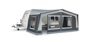 Dorema Monza XL300 Full Caravan Awning - charcoal / GREY