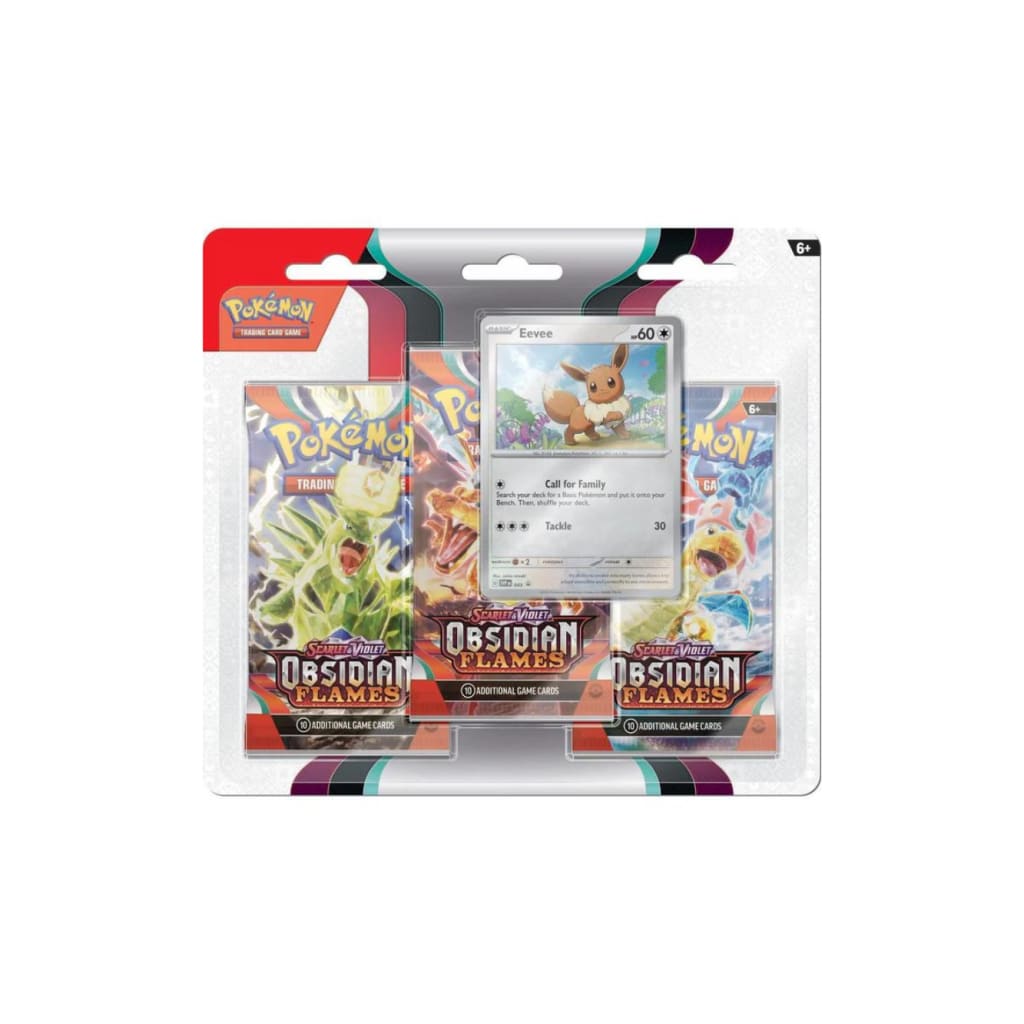 Pokemon - Scarlet and Violet - Obsidian Flames - 3 Pack Blister - Eevee