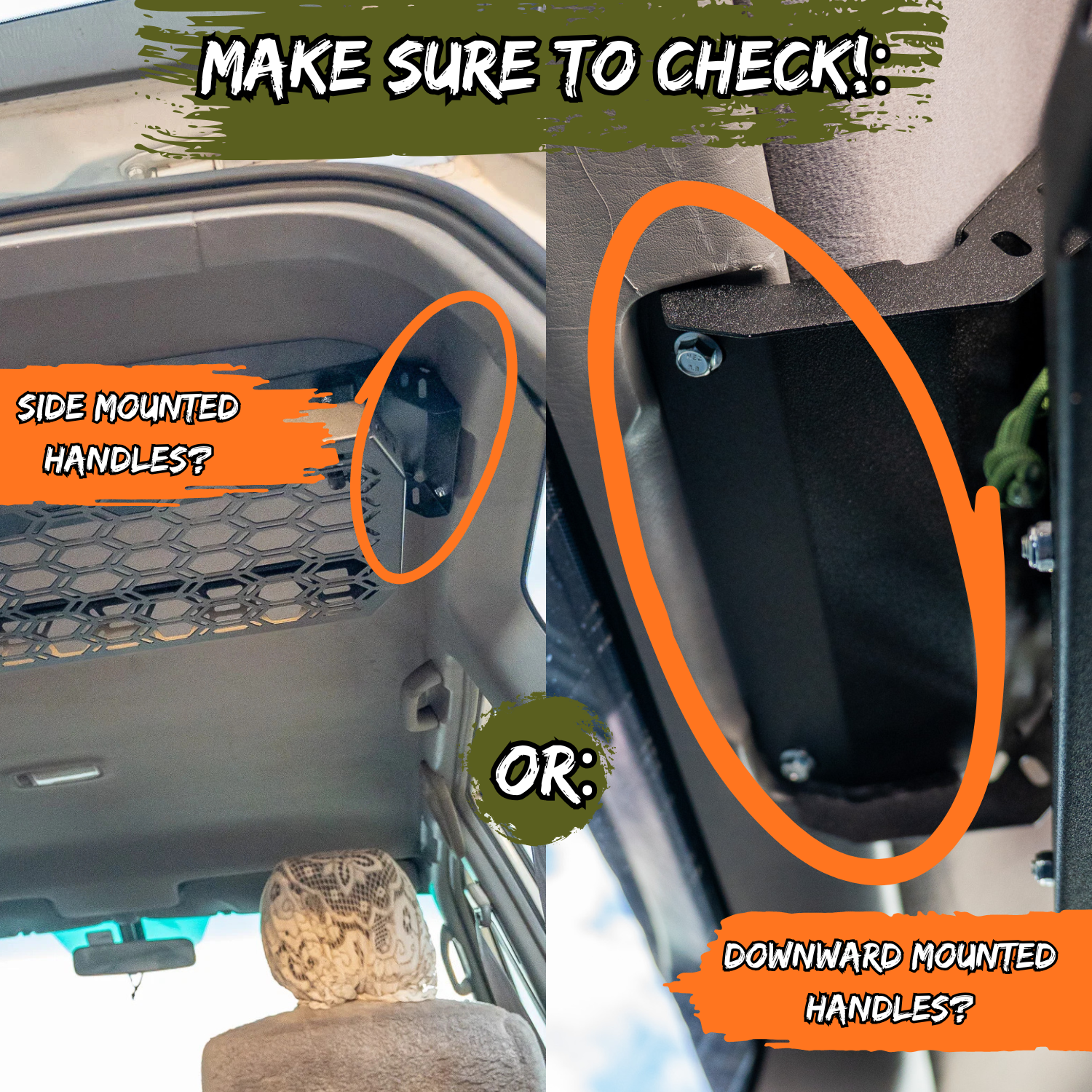 Drop Down Parcel Shelf to suit Toyota Land Cruiser 100 Series (Inward Facing Handles)