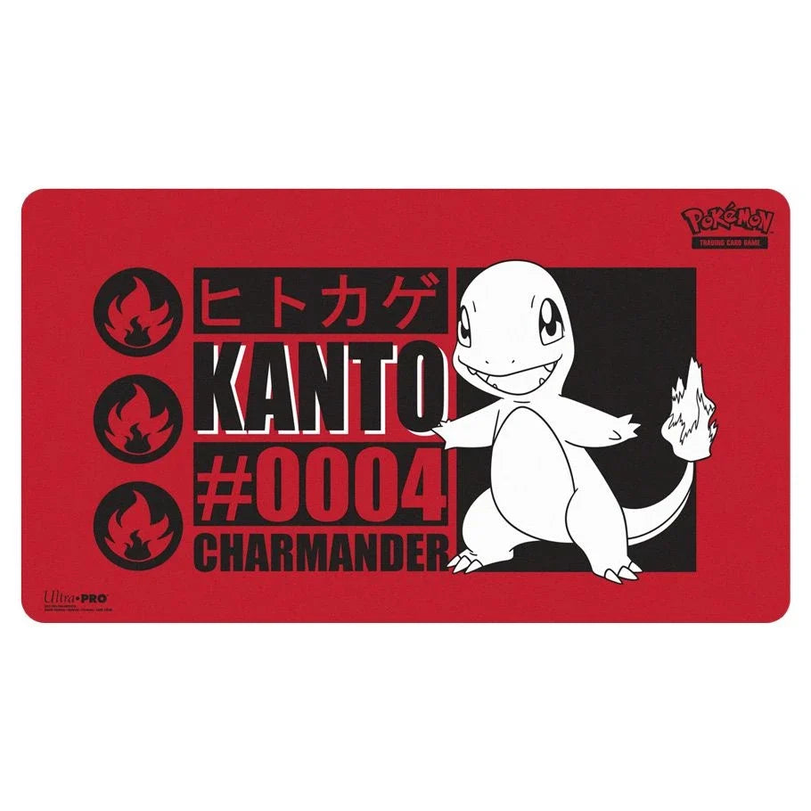 Pokemon Charmander Playmat and Black Playmat Tube Bundle