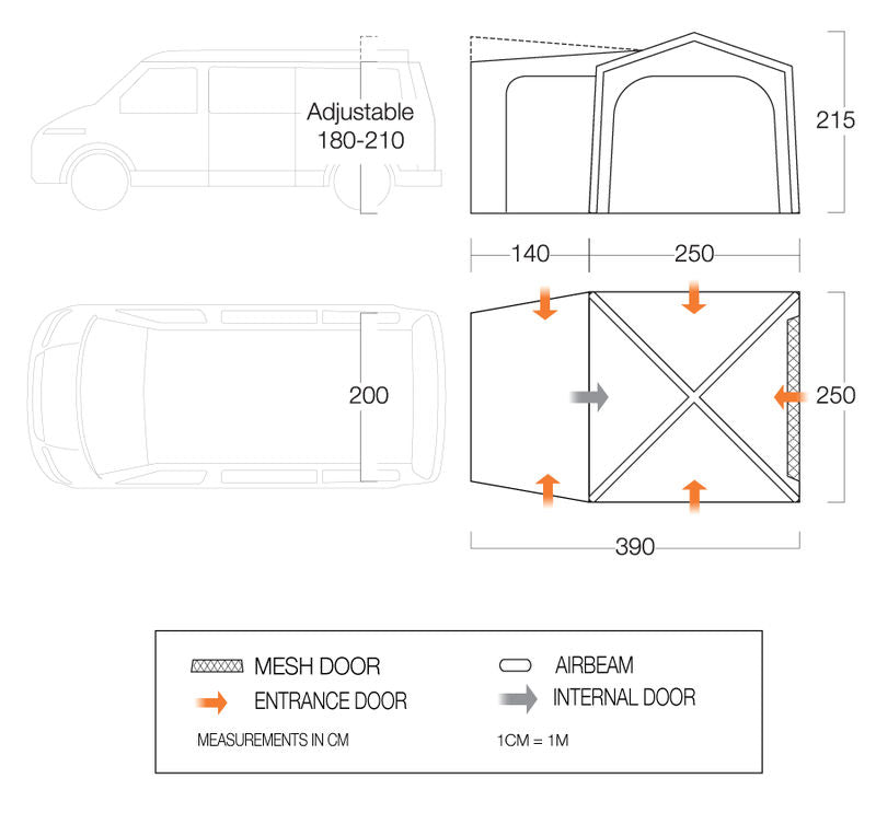 Vango Tailgate AirHub II Drive Away Awning