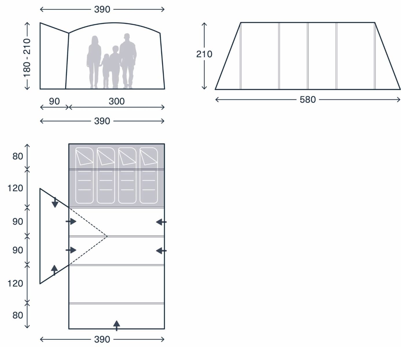 Kampa Voyager Air Low Drive Away Awning